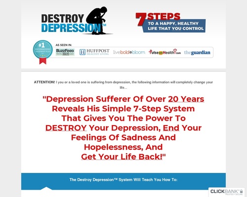 Destroy-Depression-tm-100-New-Aff-Bonus Destroy Depression (tm) - $100 New Aff Bonus