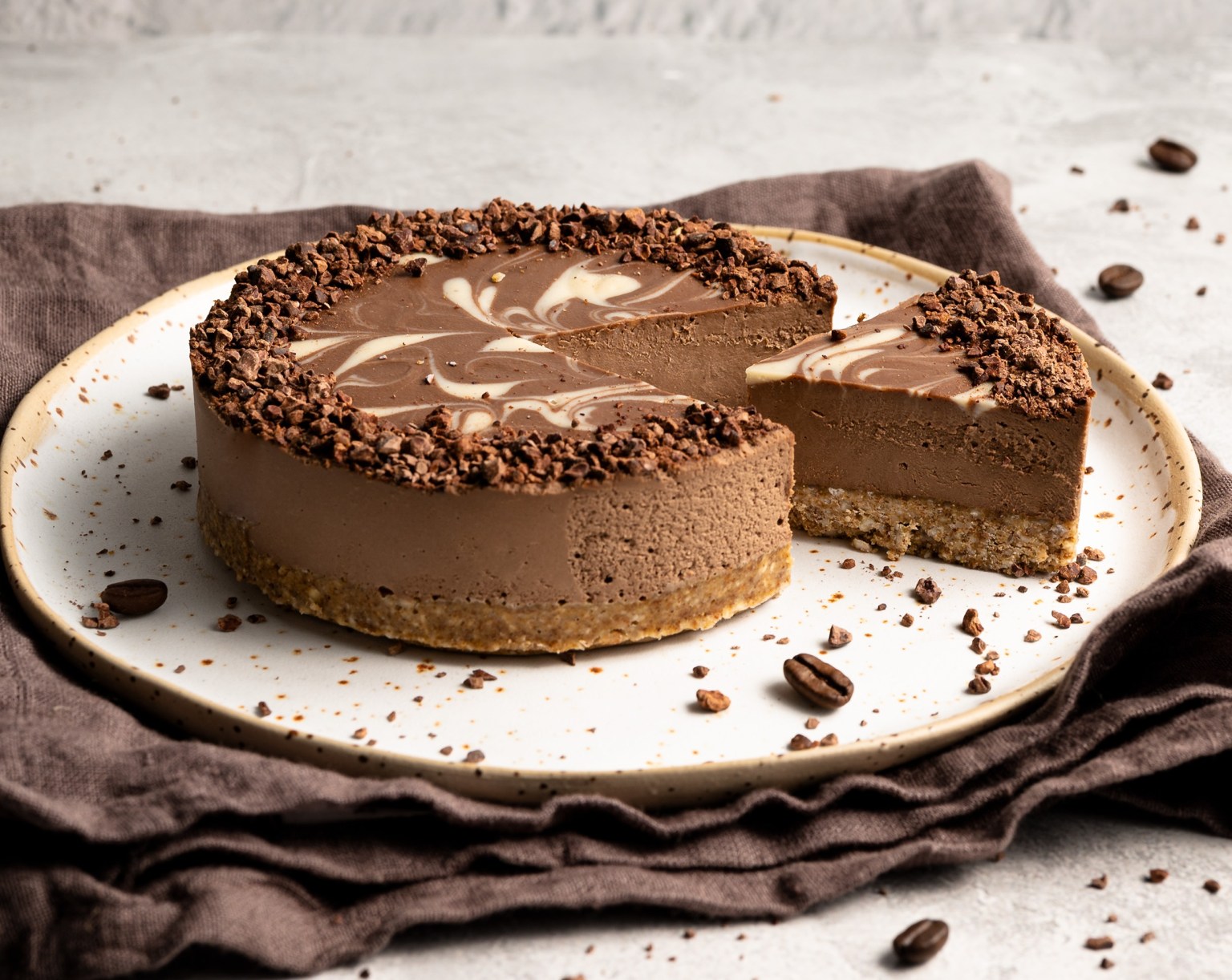 coffee-crisp-cheesecake.jpgresize15362C1222ssl1 Our Top Eight Vegan Recipes of the Day: From Mocha Crisp Cheesecake to Sweet Potato Brownie Bites!