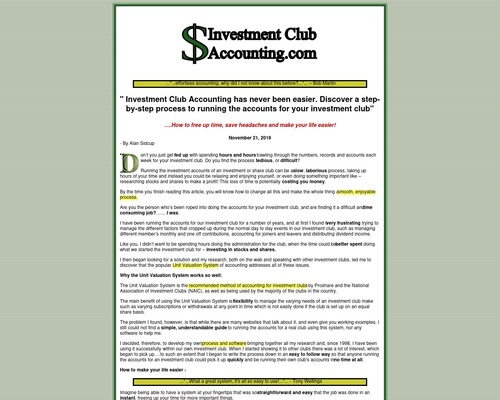 Investment-Club-Accounting-Com-Easy-Accounting-For-Investment-Clubs Investment Club Accounting . Com - Easy Accounting For Investment Clubs