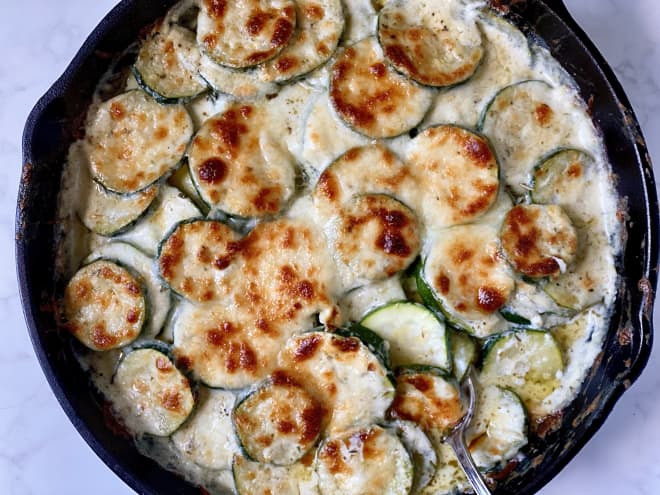 I’ve Made This Creamy Parmesan Zucchini Every Week This Summer